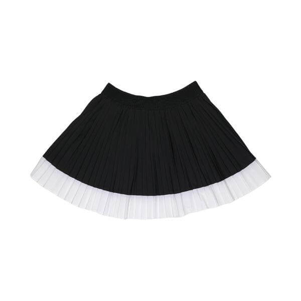BLACK AND WHITE PLEATED SKIRT
