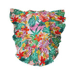 MULTI-COLOR FLORAL FRENZY BLOUSE FOR GIRLS - ruffntumblekids