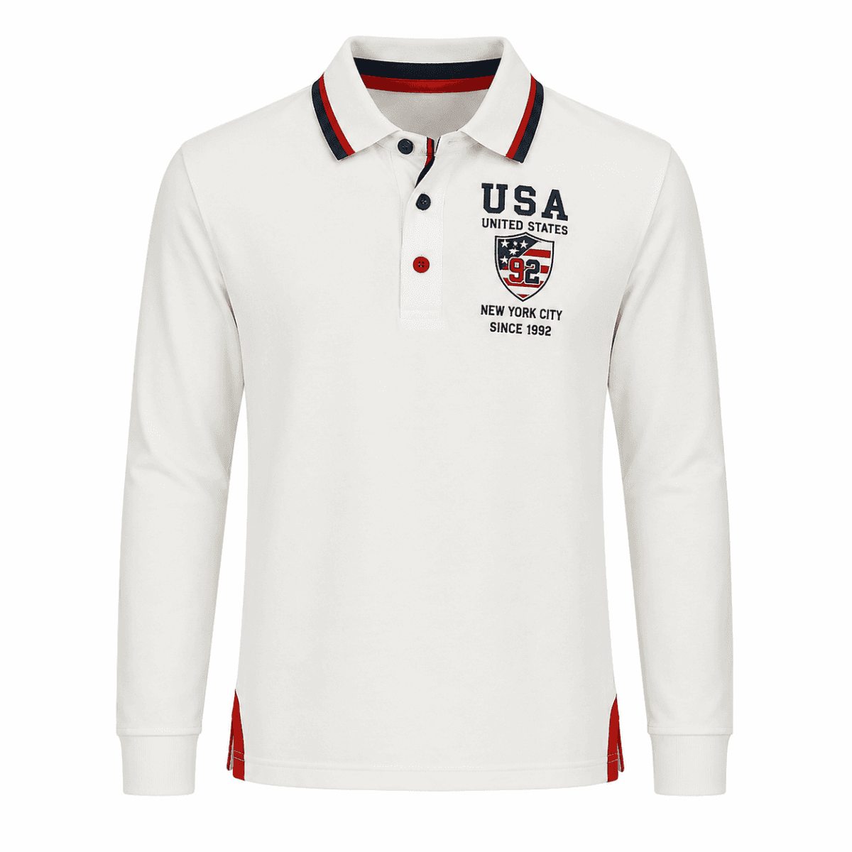 NAVY LONG SLEEVE POLO Image