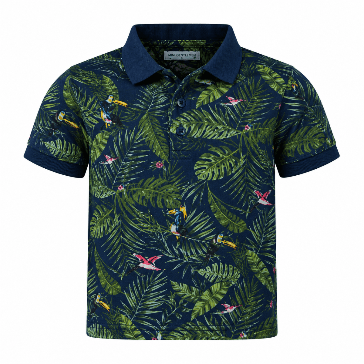 BLUE/GREEN S/S PRINT POLO