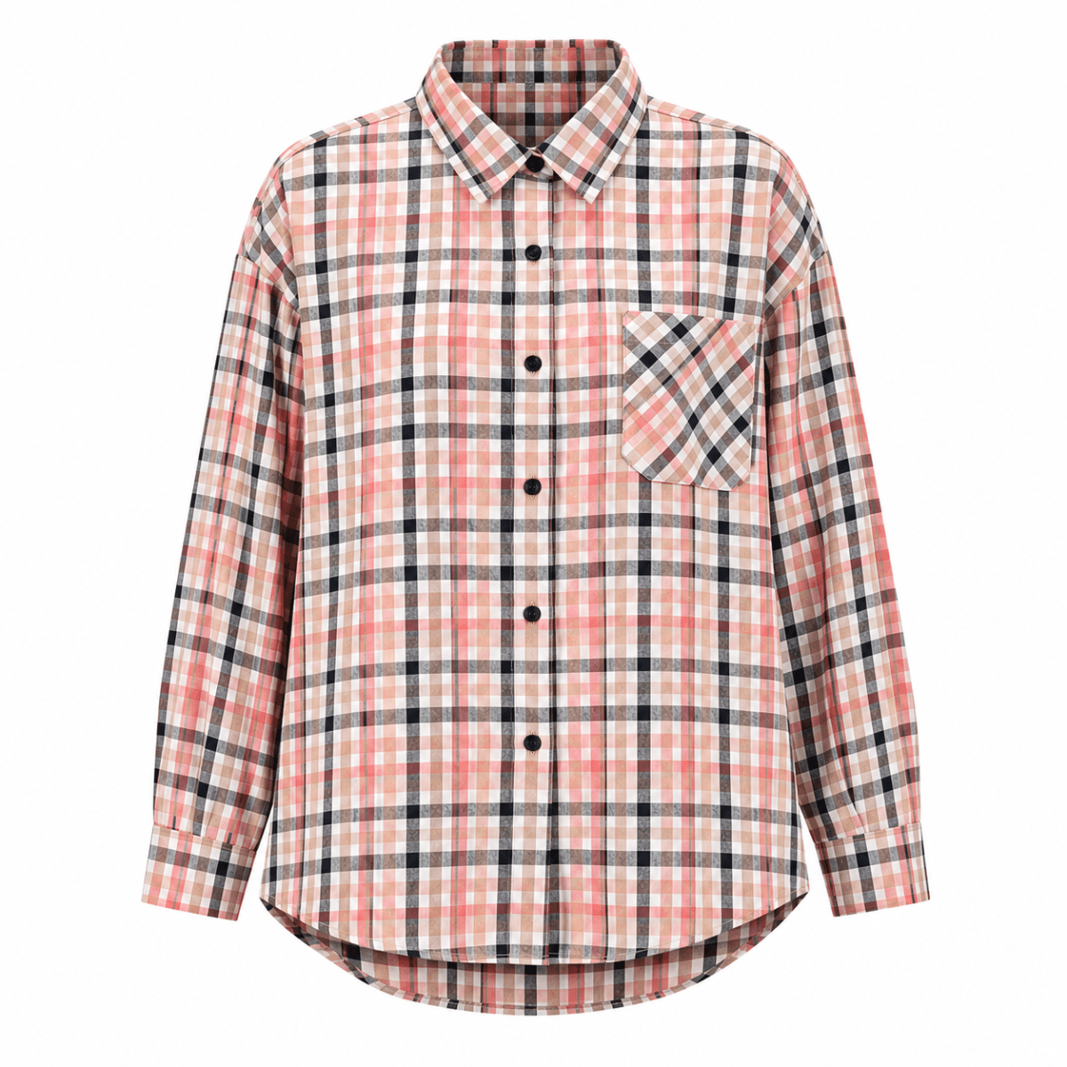BROWN & ORANGE L/S SHT