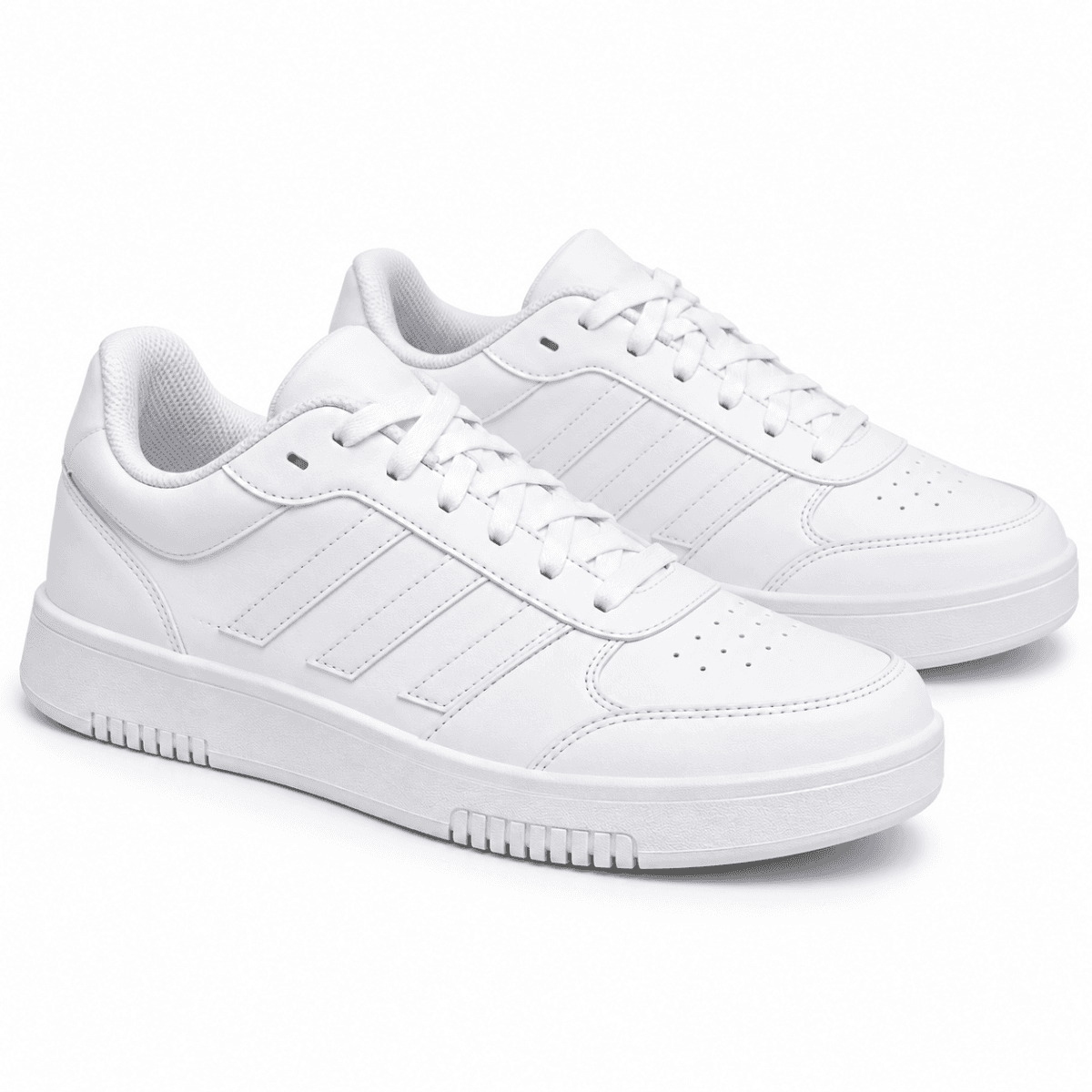 WHITE LACE UP ADIDAS SNEAKERS