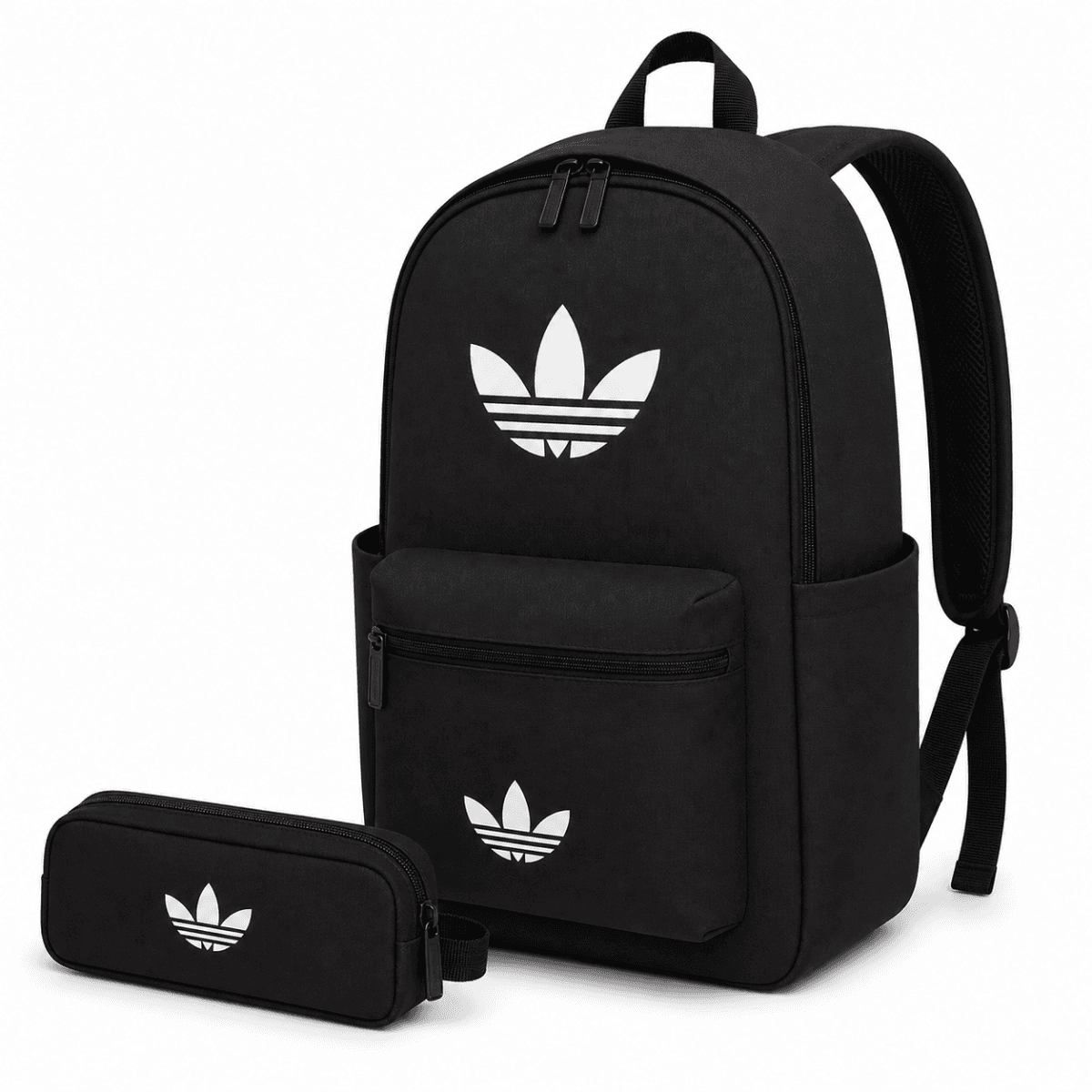 BACKPACK WITH PENCIL CASE - Black / Black