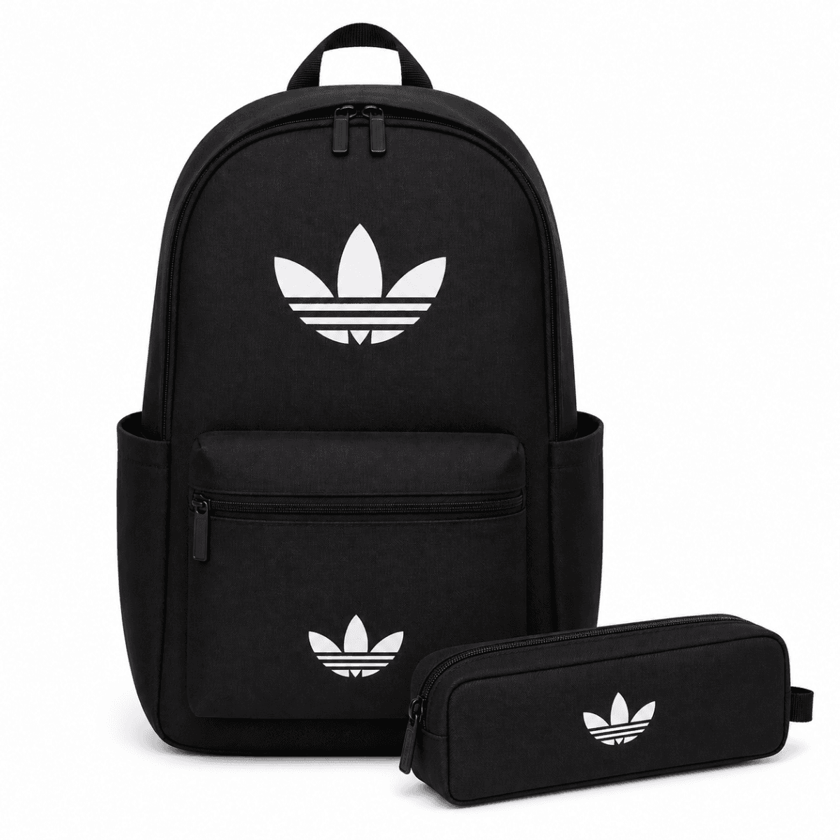 BACKPACK WITH PENCIL CASE - Black / Black