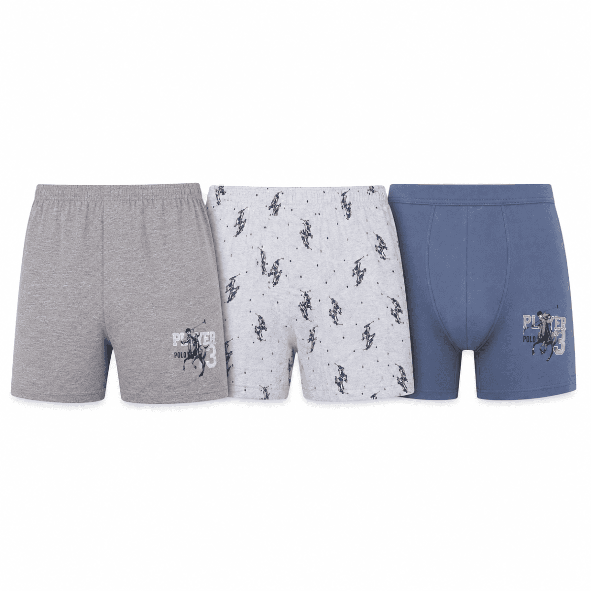MULTICOLOR 3PCS BOXERS SET (HALF VOLLEY) Image