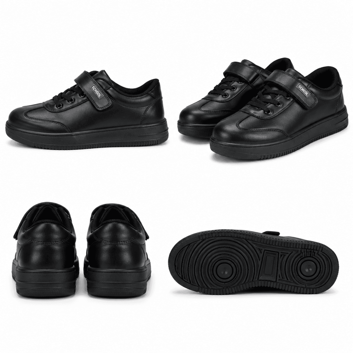 BLACK LACE UP SCHOOL SHOES