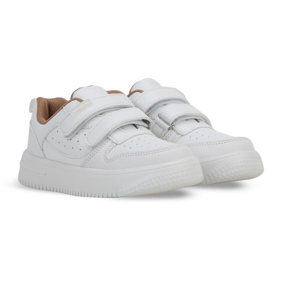 STELLAR STEP WHITE VELCRO SPORT SCHOOL SHOES Image