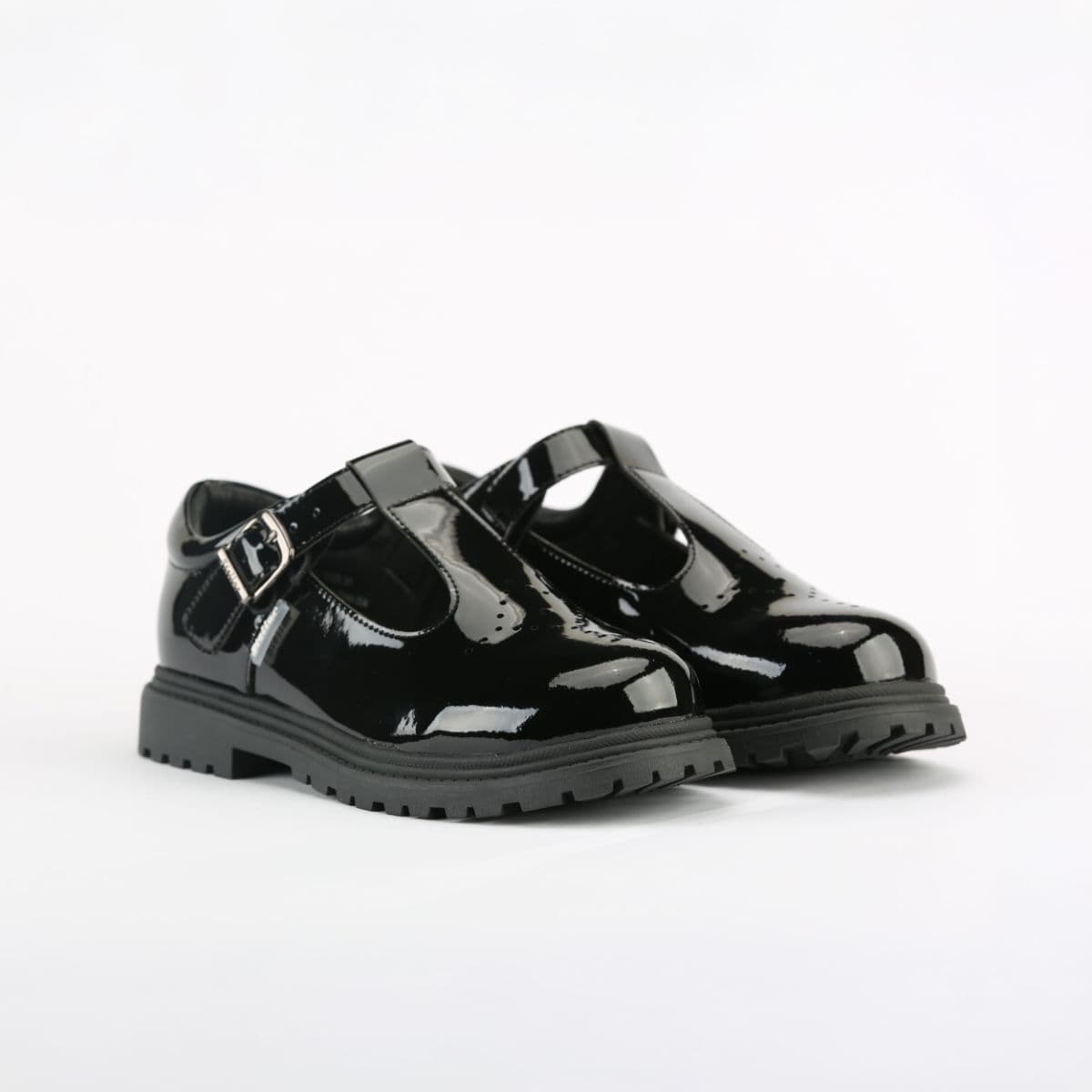 STELLAR STEP BUCKLE GIRLS SCHOOL SHOES Image