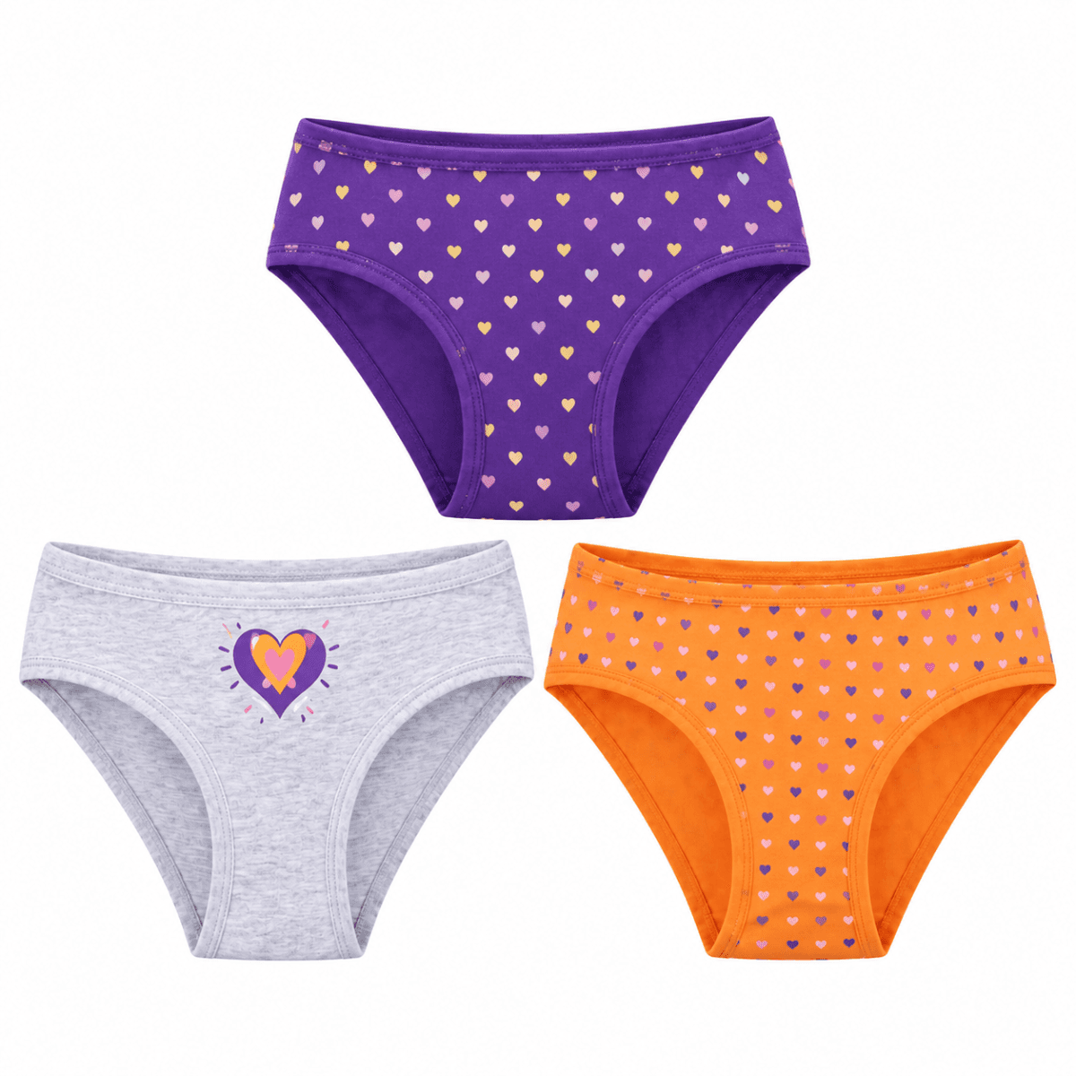 MULTICOLOR 3PCS PANT SET (HEART)