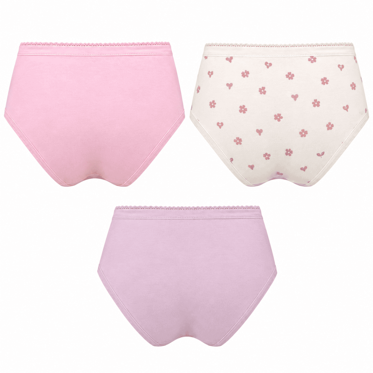 MULTICOLOR 3PCS PANT SET (PINK BUTTERFLY)