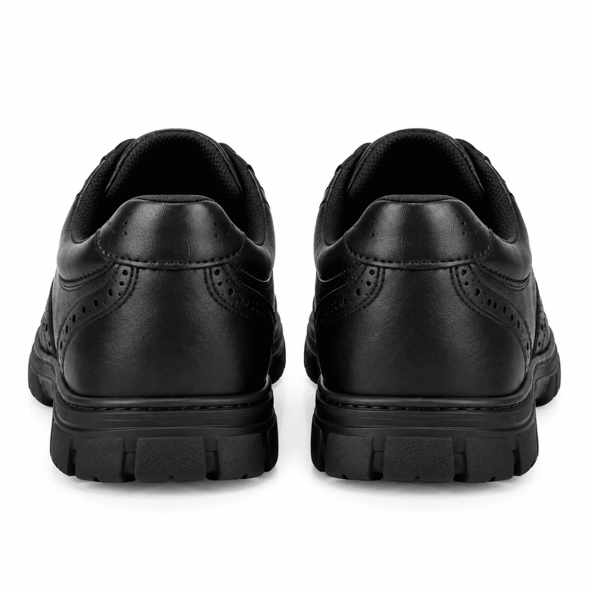 STELLAR STEPS LACE UP BOYS SCHOOL SHOES BLACK