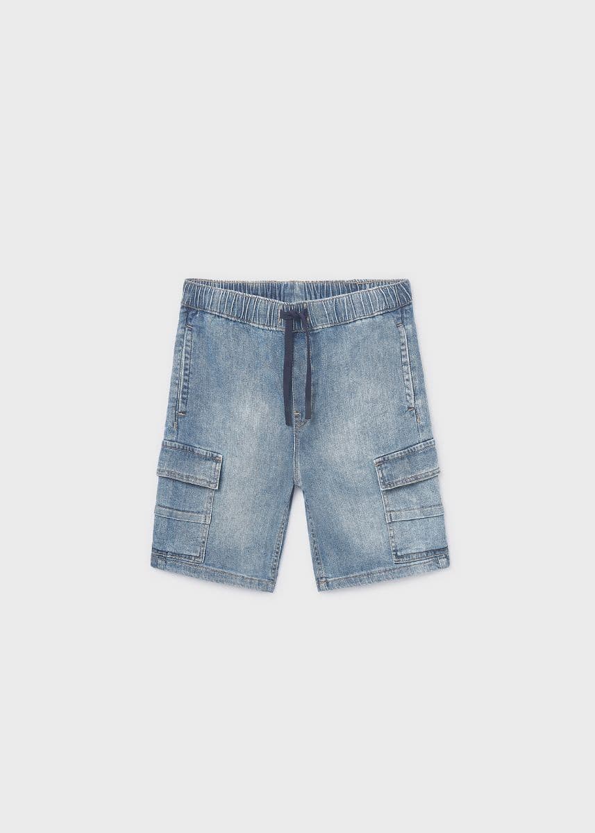 DENIM CARGO BERMUDA