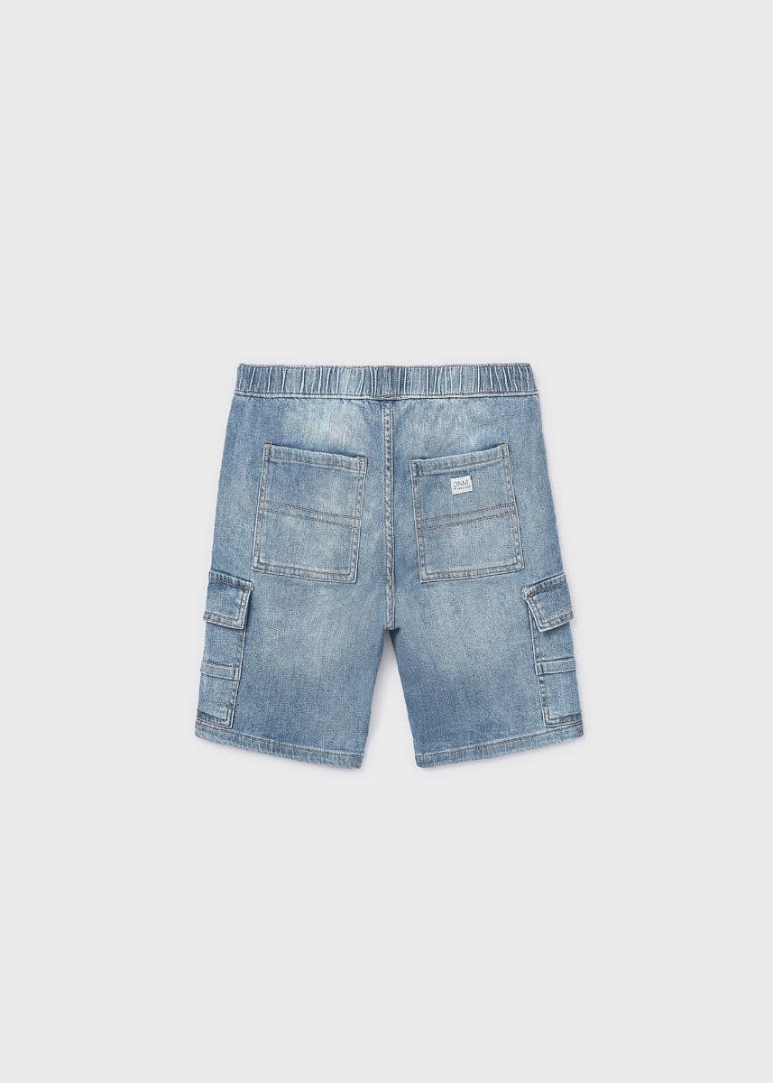 DENIM CARGO BERMUDA