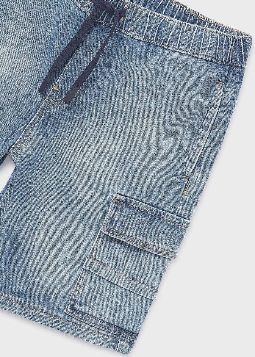 DENIM CARGO BERMUDA