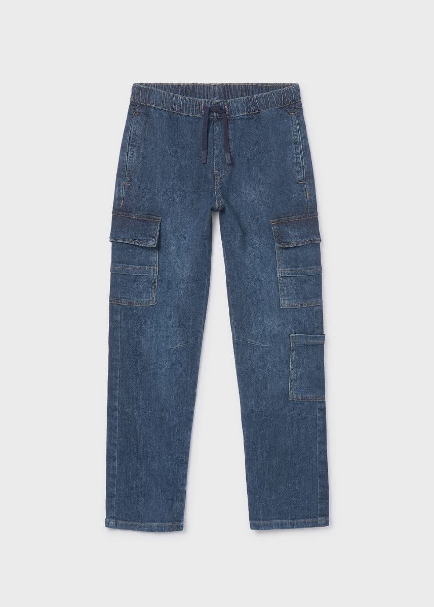 DENIM CARGO PANTS TROUSER