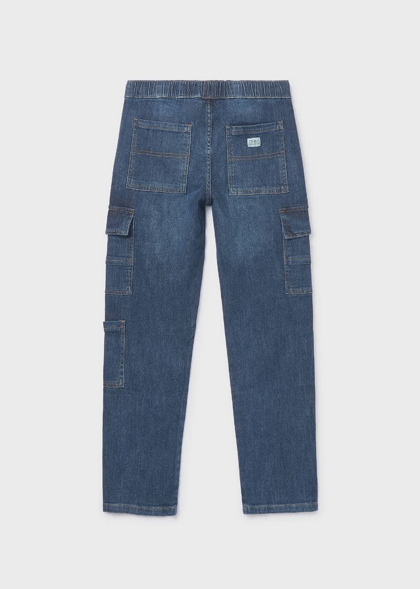 DENIM CARGO PANTS TROUSER