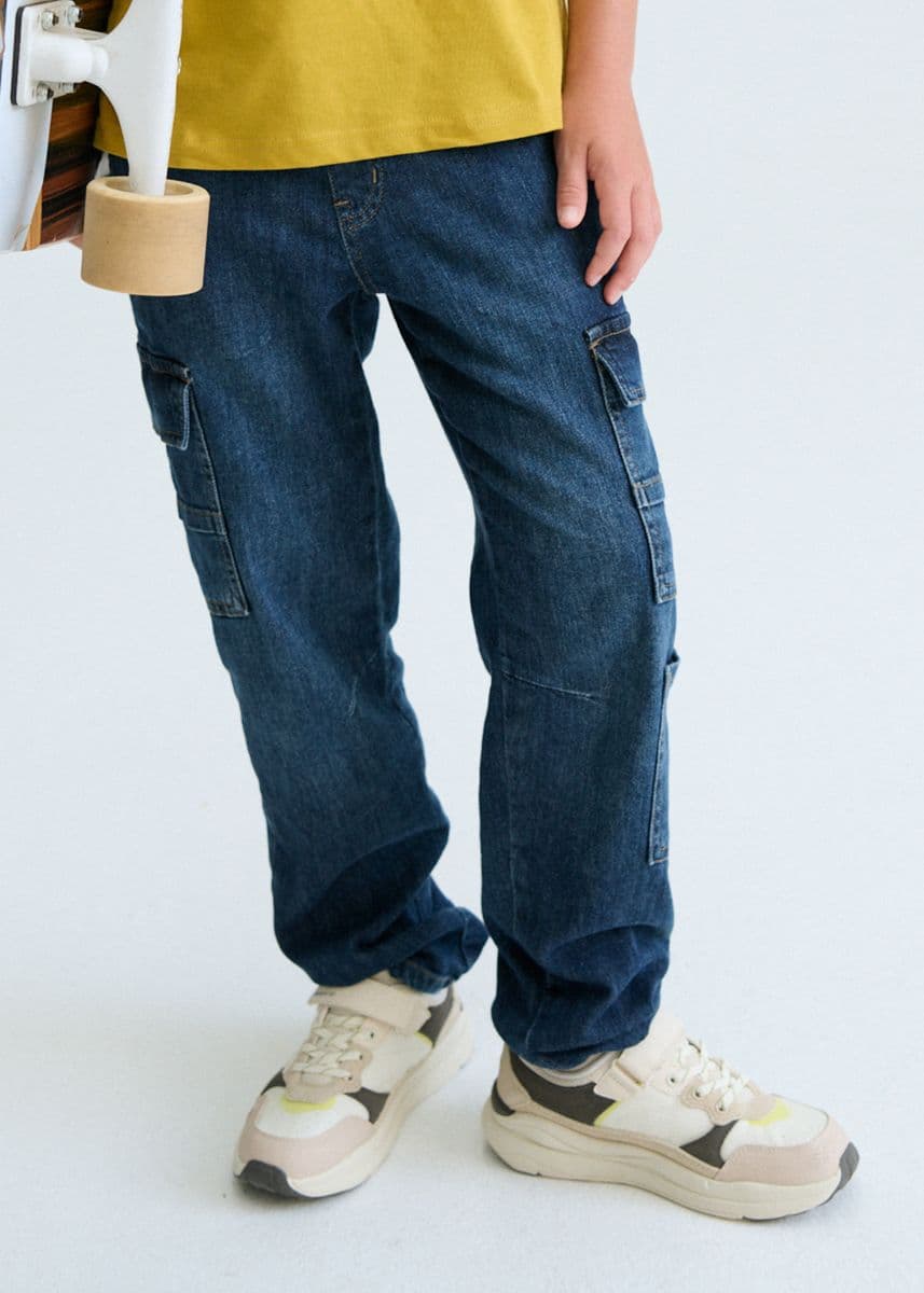 DENIM CARGO PANTS TROUSER