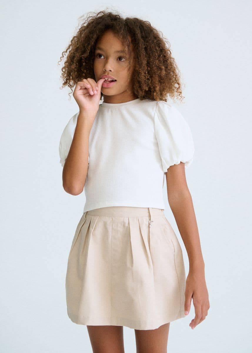 NATURAL PUFF SLEEVE BLOUSE