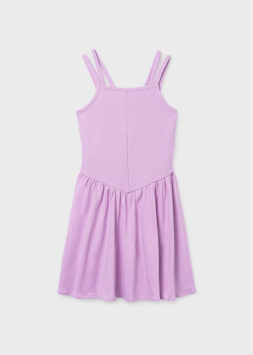 LILAC RIBBED KNIT DRESS