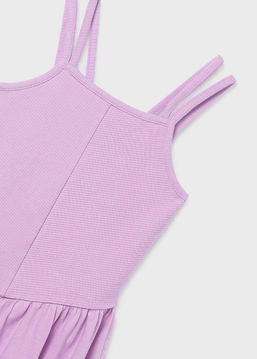 LILAC RIBBED KNIT DRESS