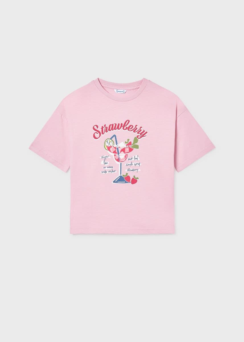 PINK STRAWBERRY GIRLS TSHIRT