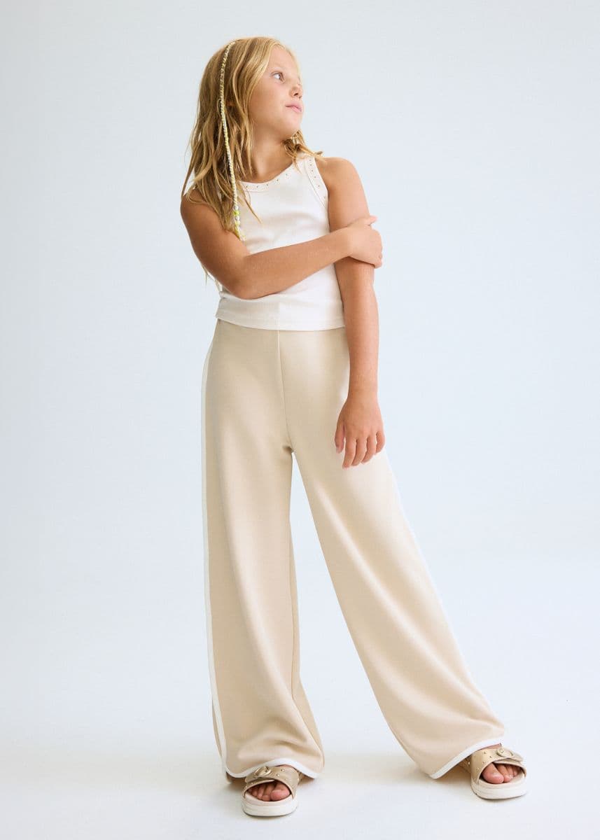 BEIGE GIRLS CULOTTE TROUSER