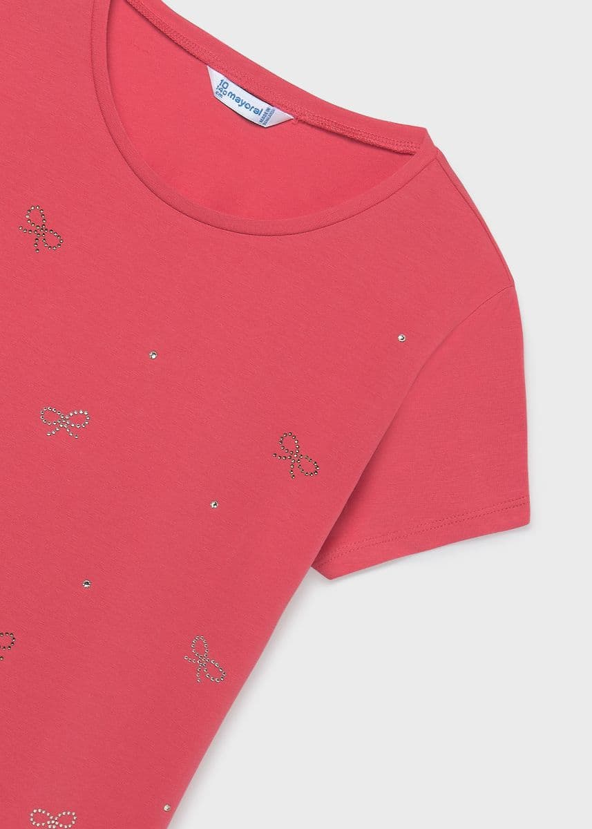 CORAL PRINT GIRLS TSHIRT