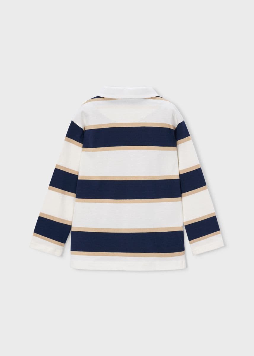 L/S STRIPES POLO TEE