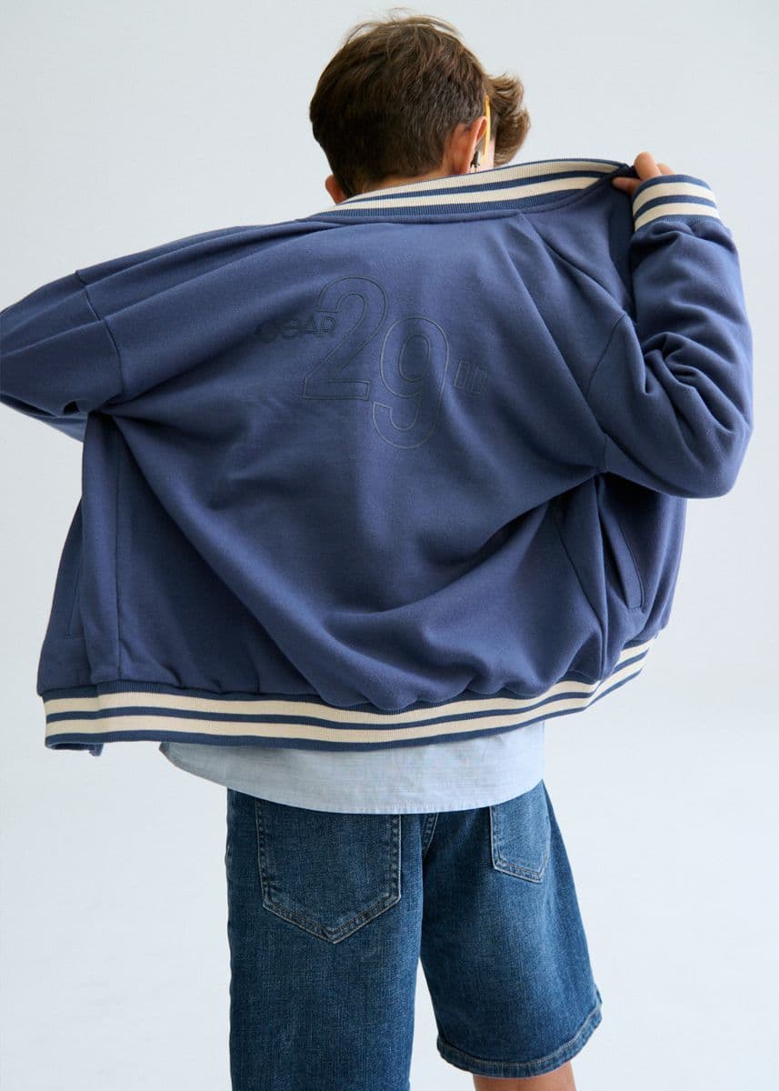 BLUE BASE BALL HOODIE
