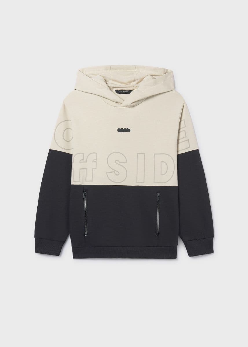 WHITE AND BLACK HOODIE