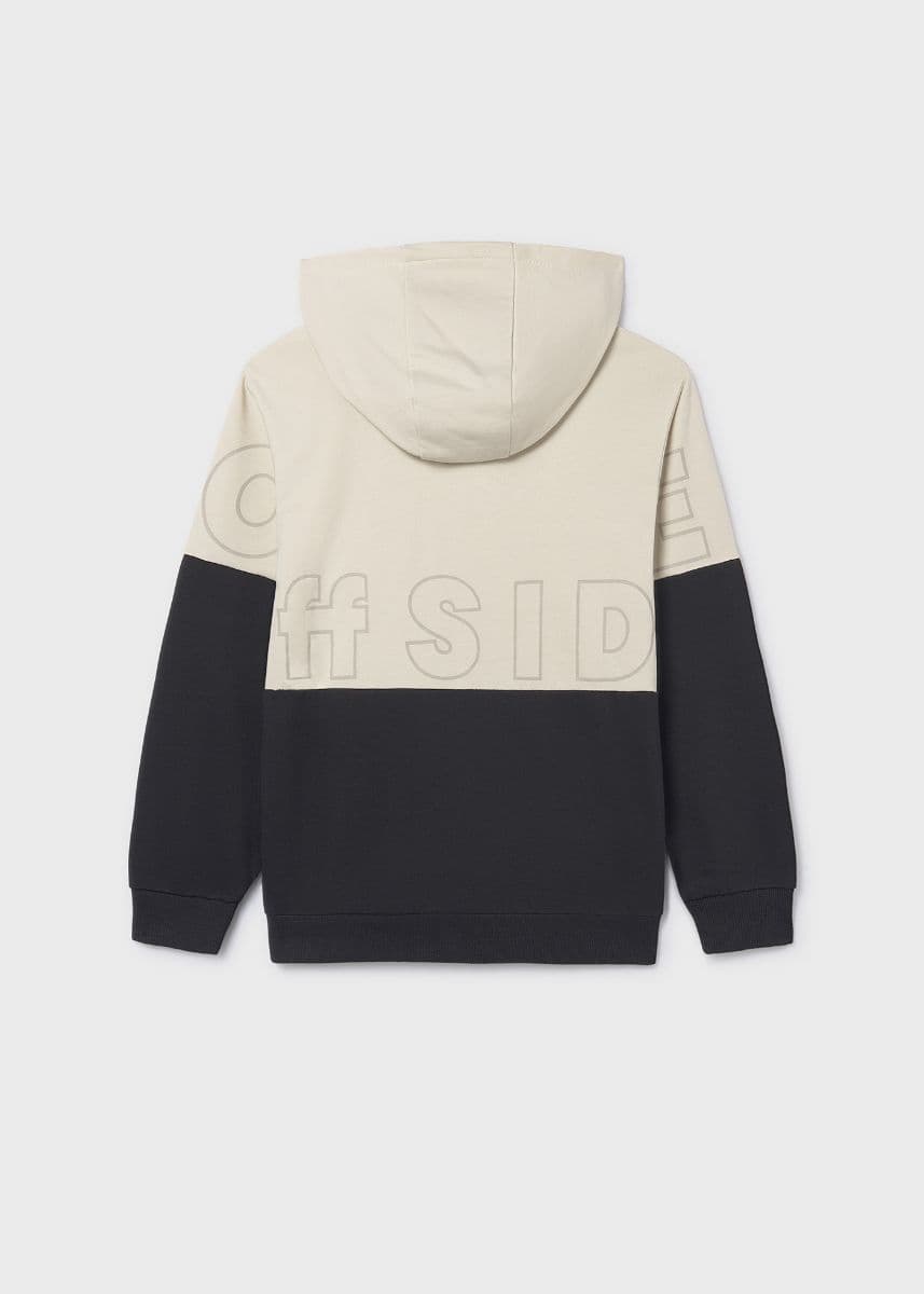 WHITE AND BLACK HOODIE