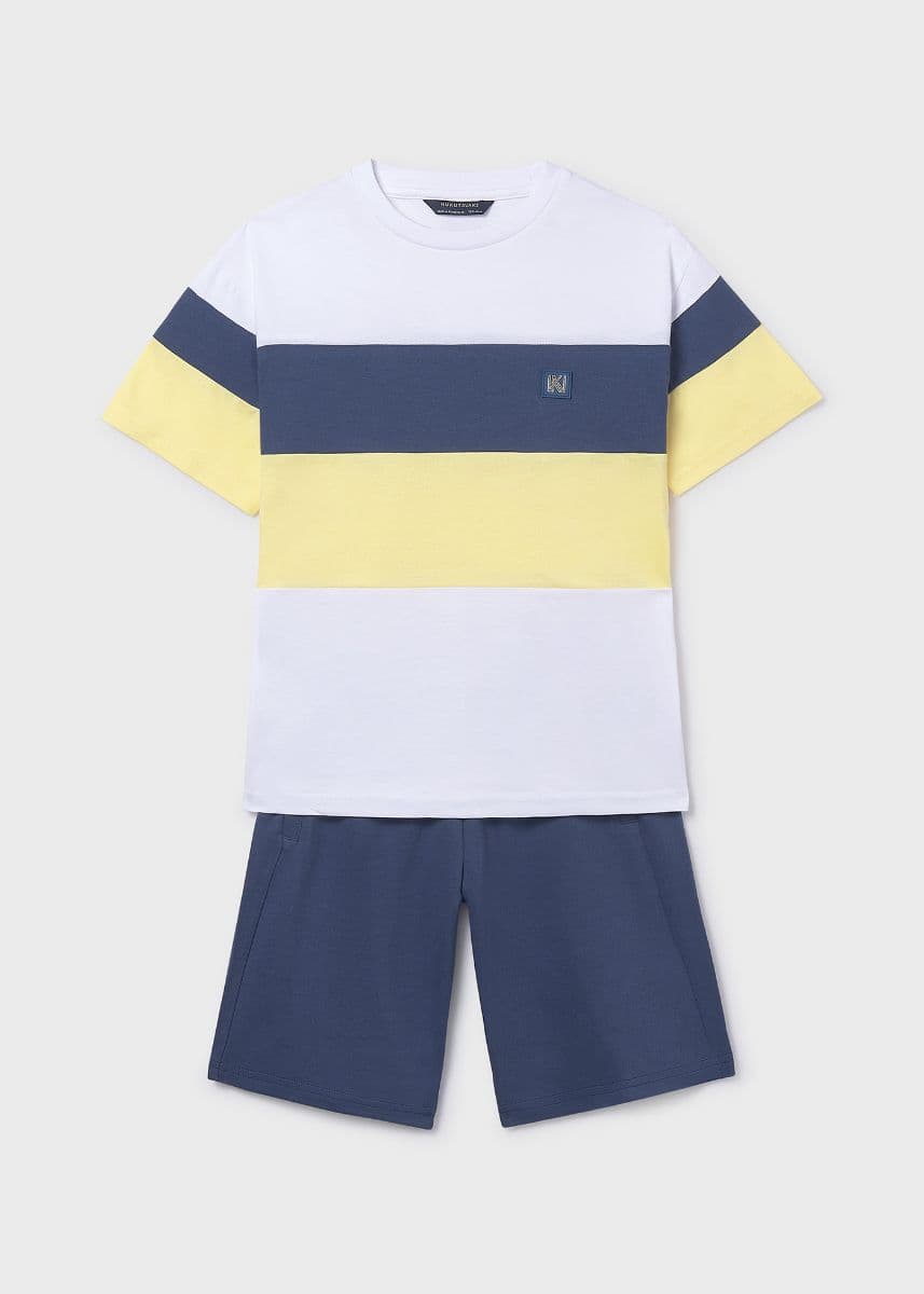 WHITE AND BLUE SHORT SET Image