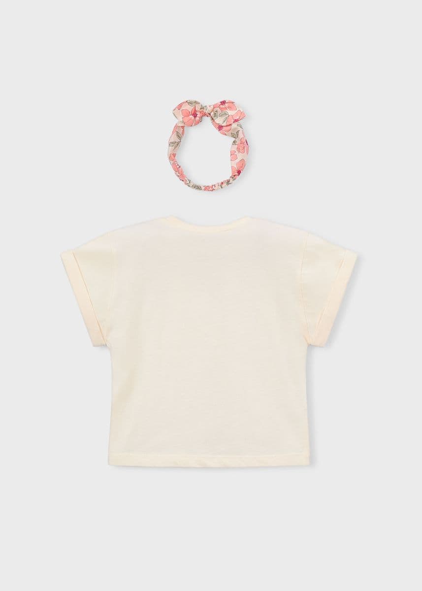 IVORY GIRL TSHIRT W/HEADBAND