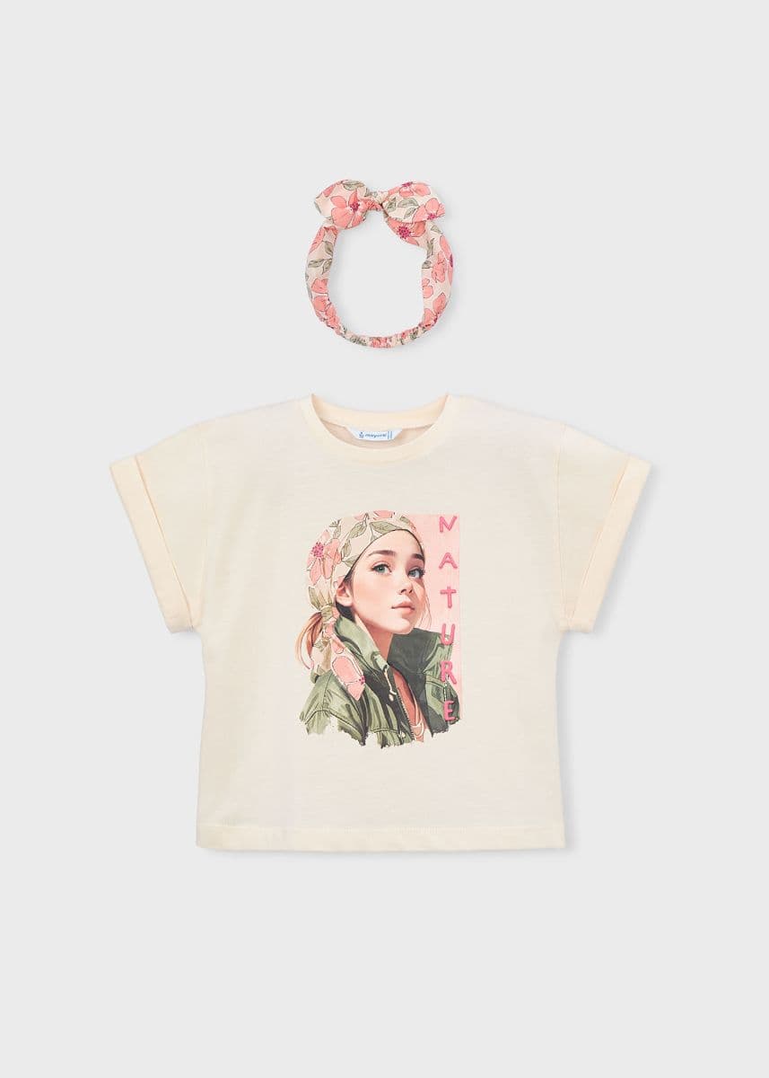 IVORY GIRL TSHIRT W/HEADBAND Image