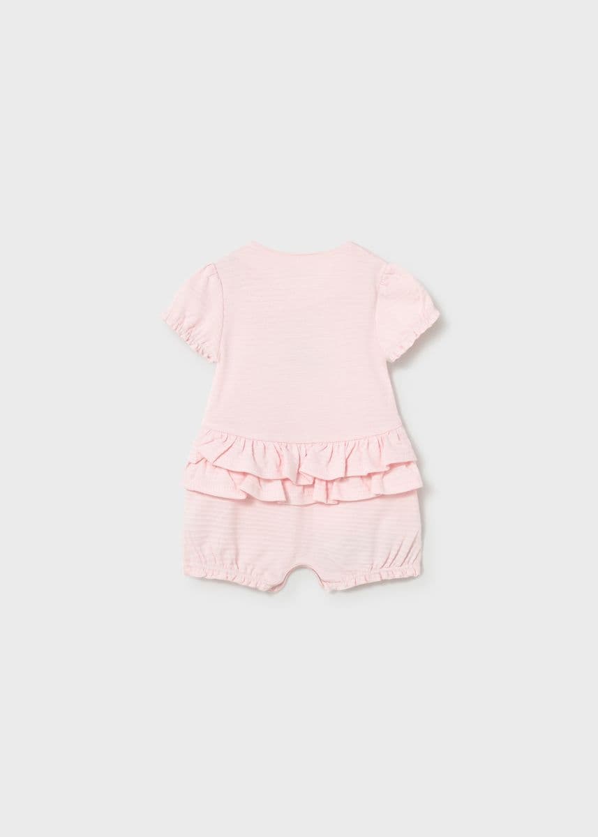 PLAIN PEACH ROMPER SET