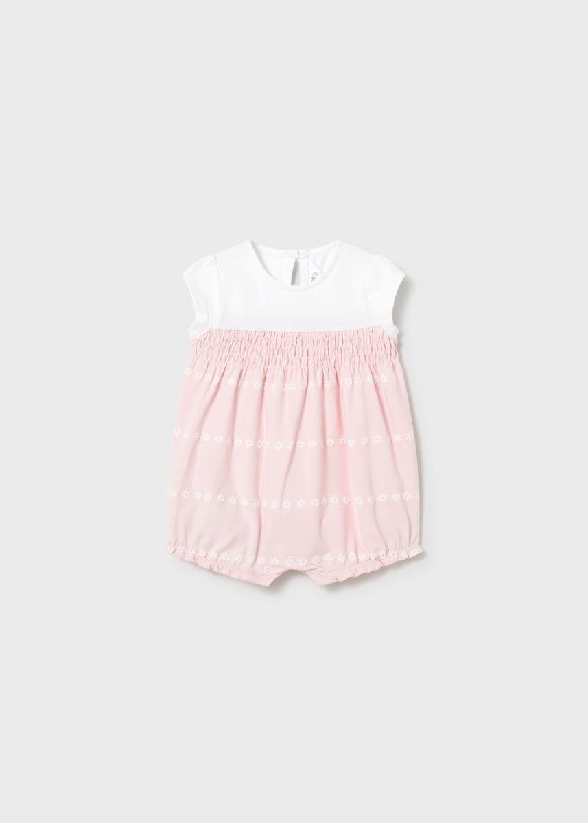 PLAIN PEACH ROMPER SET