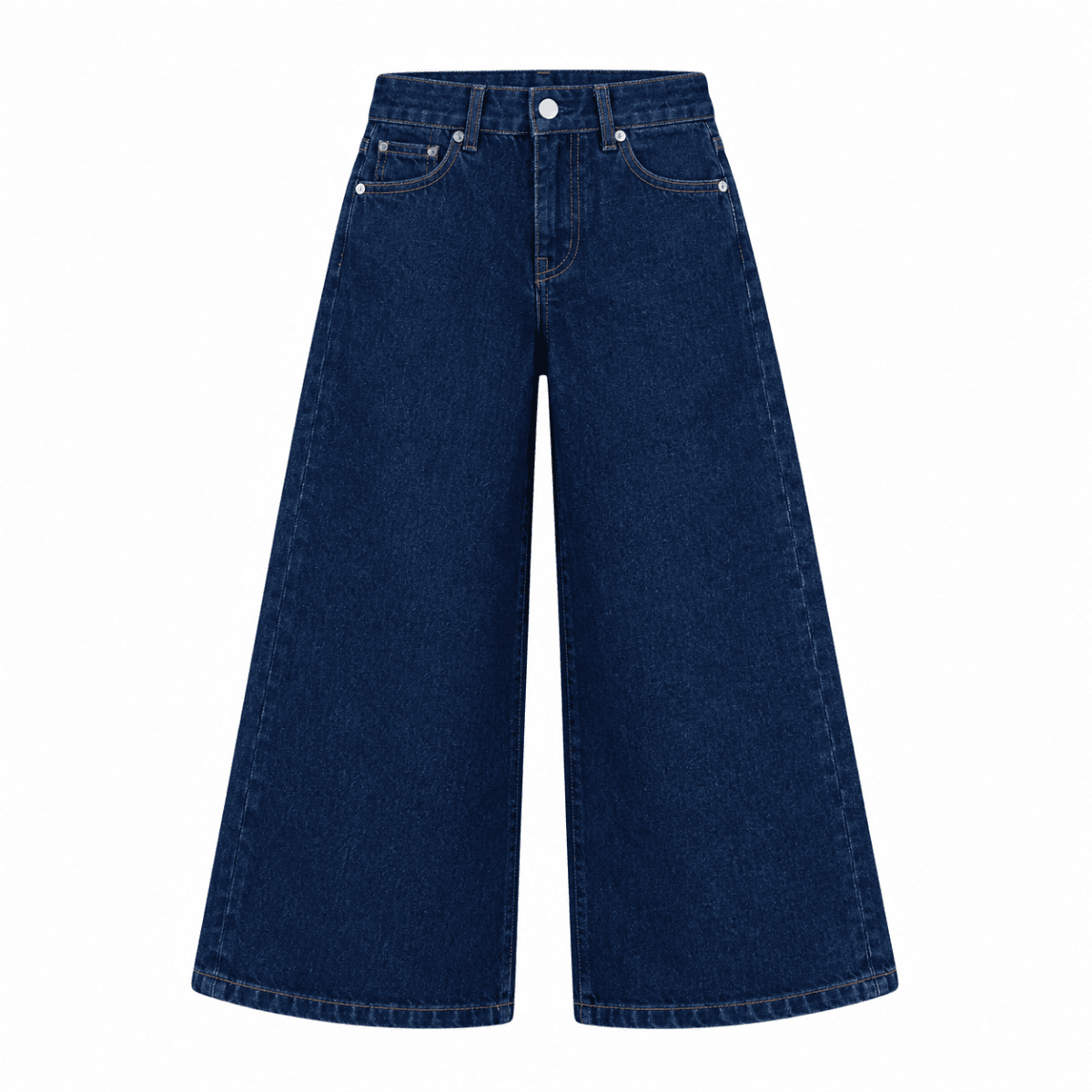 DARK BLUE GIRL BAGGY DENIM TROUSER