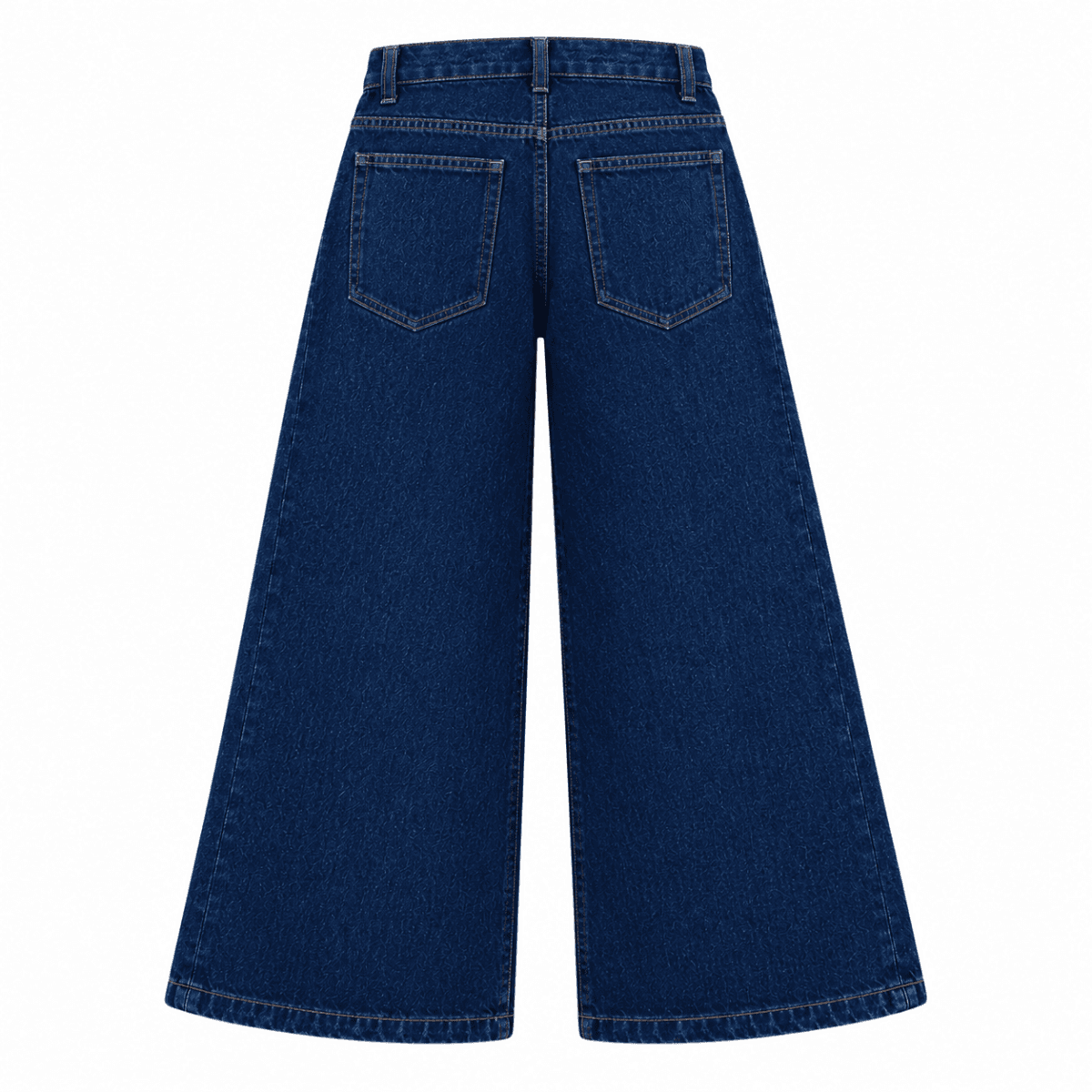 DARK BLUE GIRL BAGGY DENIM TROUSER