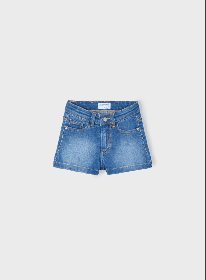 BLUE BASIC DENIM SHORTS Image
