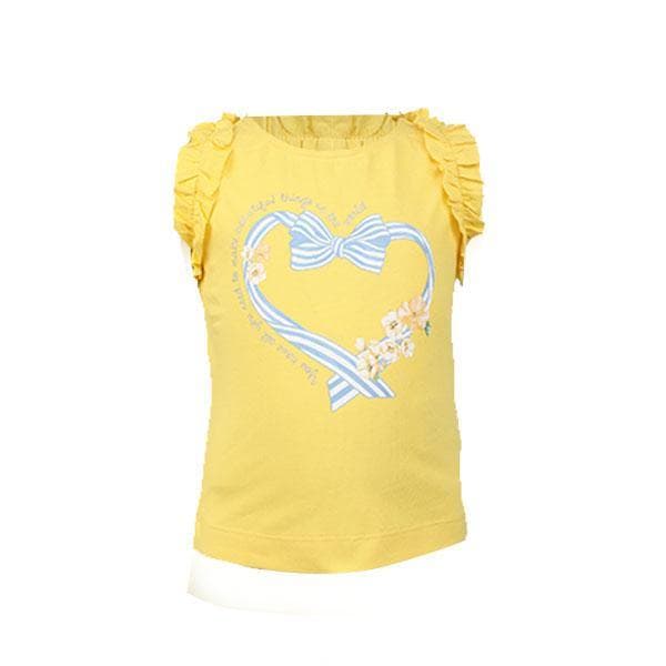 YELLOW HEART PRINT TANK TOP