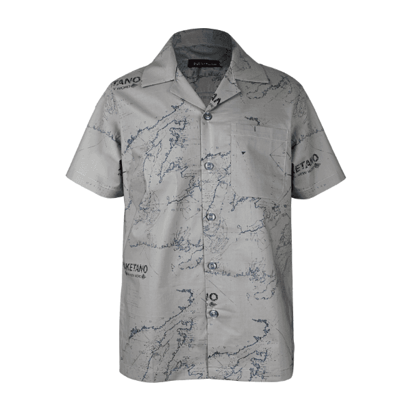 GREY S/S CUBAN COLLAR SHIRT SET