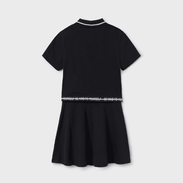 BLACK KNIT SKIRT SET