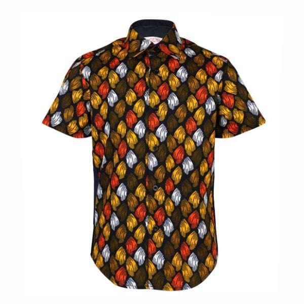 MULTICOLOR S/S ANKARA PRINT SHIRT