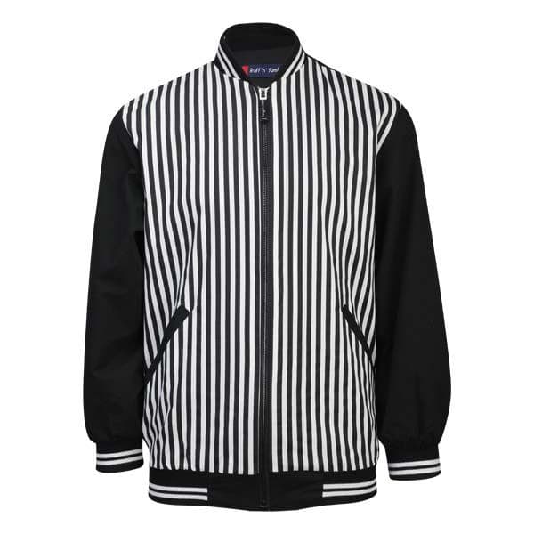 BLACK STRIPE BOMBER JACKET