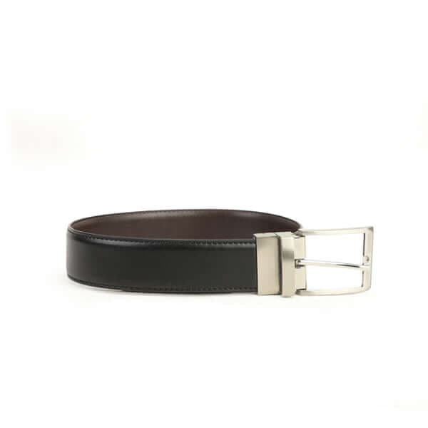 BLACK & BROWN REVERSIBLE LEATHER BELT