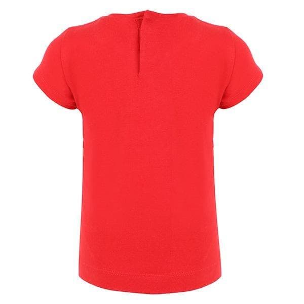 RED S/S FLOWER PRINT TEE