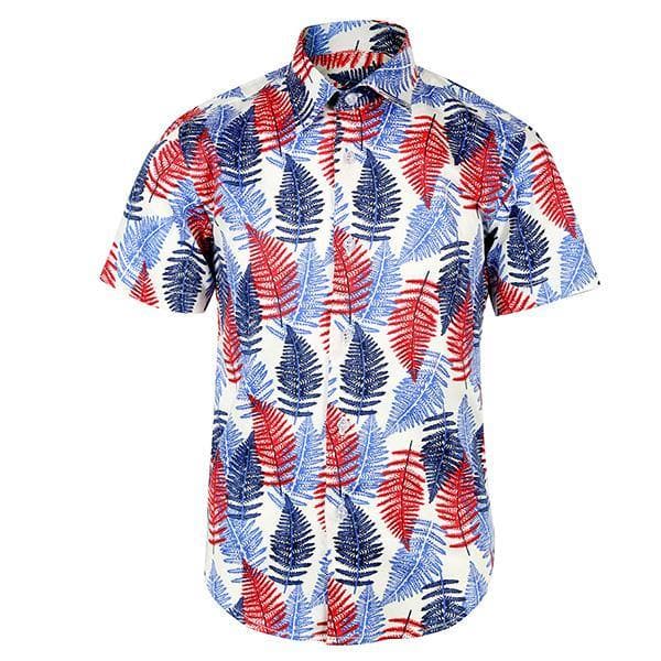 MULTI S/S LEAF PRINT SHIRT Image