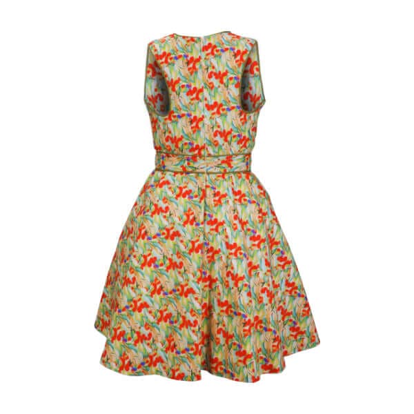 MULTICOLOUR FLORAL SWING DRESS