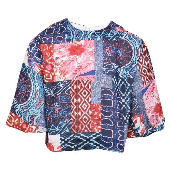 MULTI PRINT CHIFFON BLOUSE