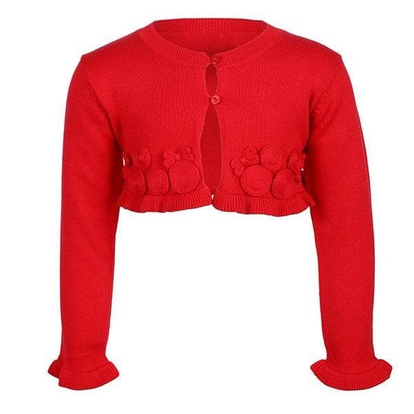 RED KNITTING  CARDIGAN